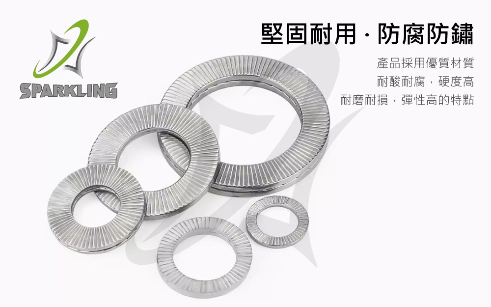 雙疊自鎖墊片